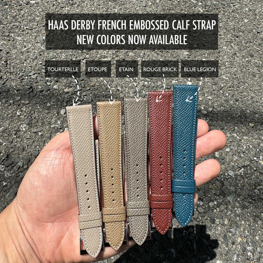 HAAS Derby French Embossed calf STRAPに新色が追加されました!