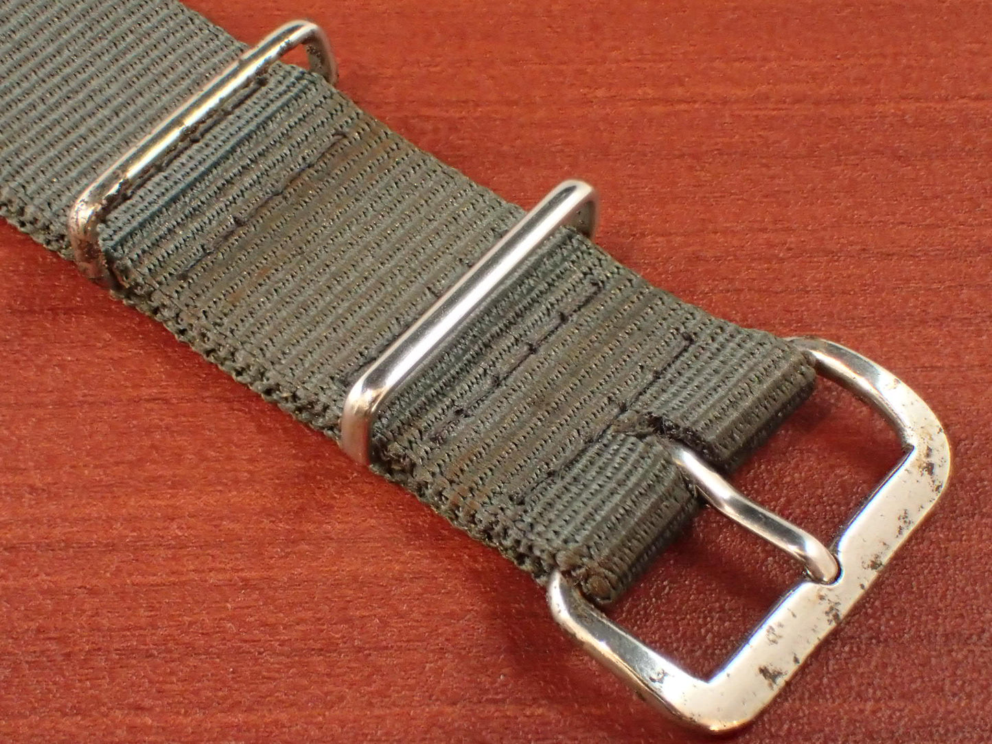<tc>N.O.S. 1970s Vintage NATO Nylon Belt Admiralty Gray 18mm</tc>