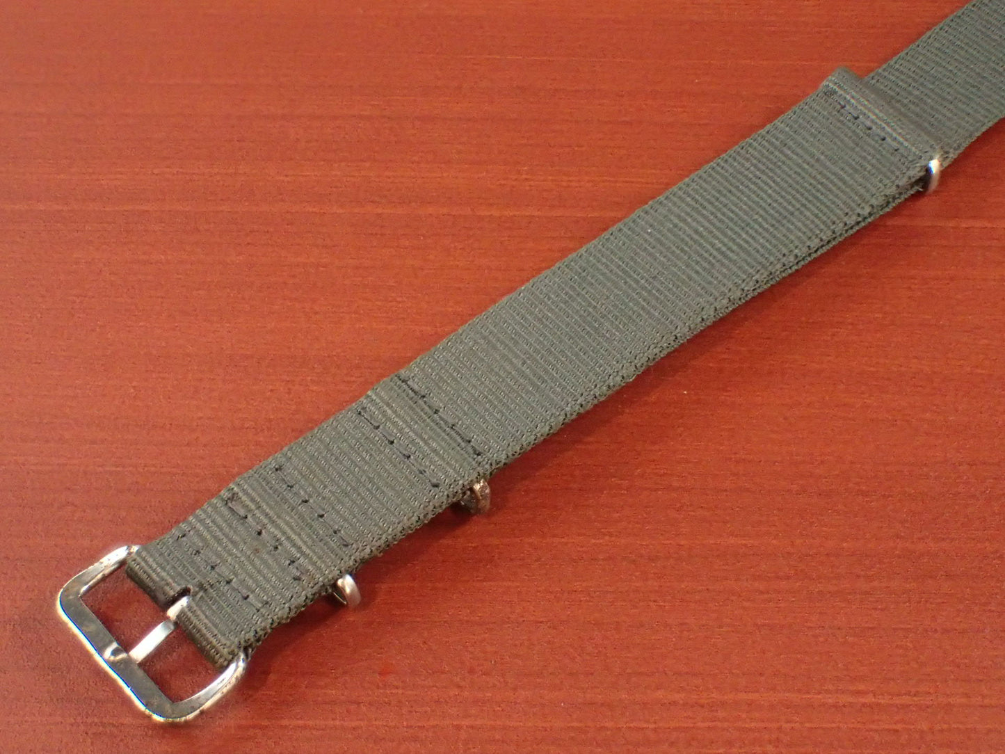 <tc>N.O.S. 1970s Vintage NATO Nylon Belt Admiralty Gray 18mm</tc>