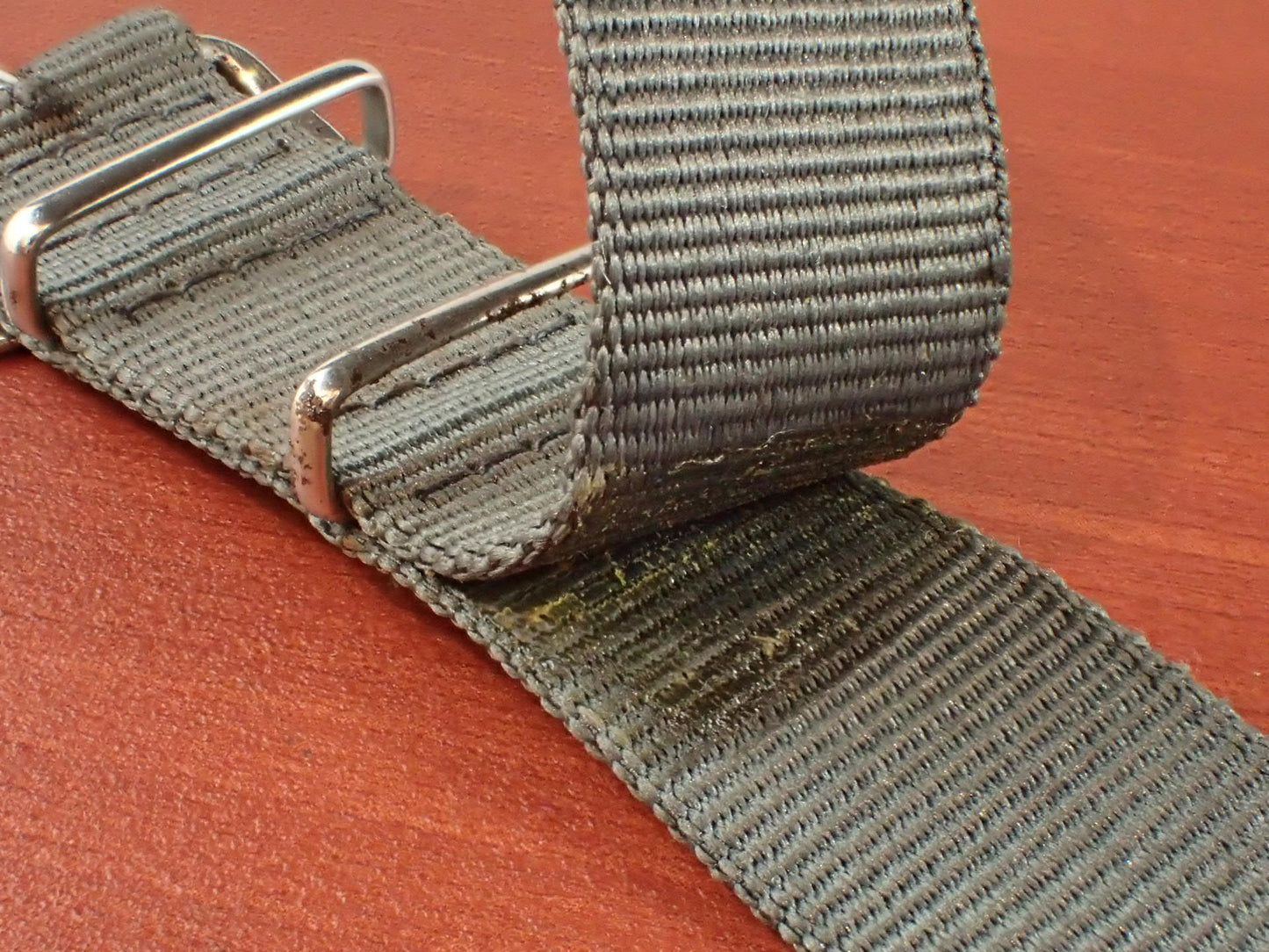 <tc>N.O.S. 1970s Vintage NATO Nylon Belt Admiralty Gray 18mm</tc>