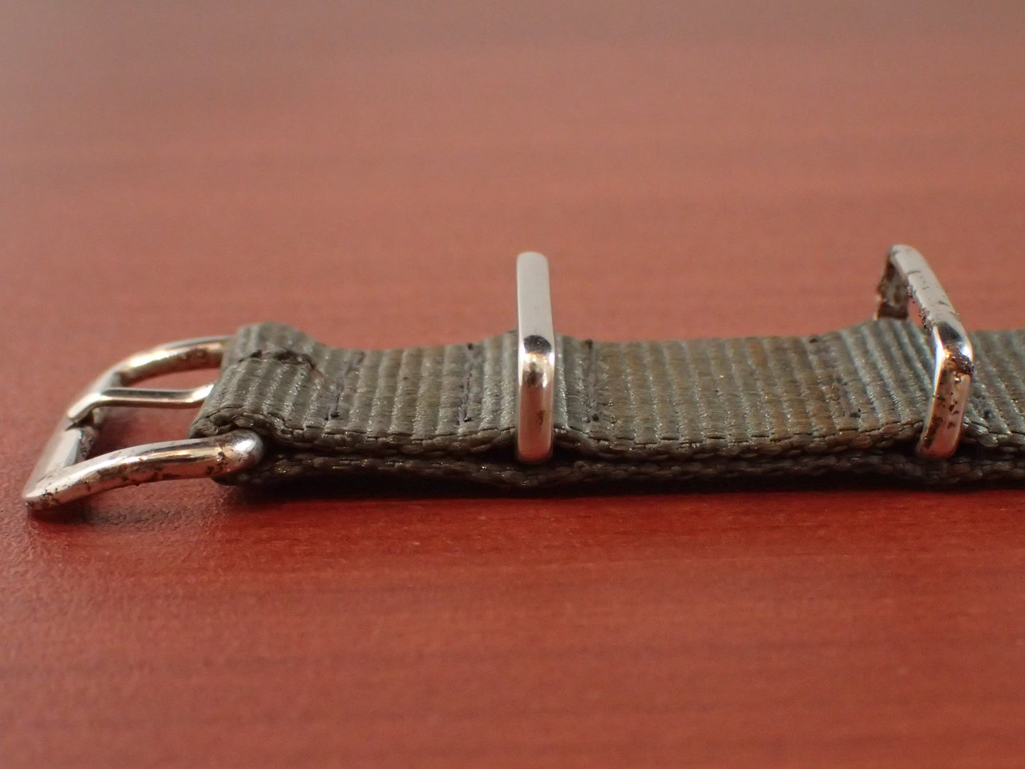 <tc>N.O.S. 1970s Vintage NATO Nylon Belt Admiralty Gray 18mm</tc>