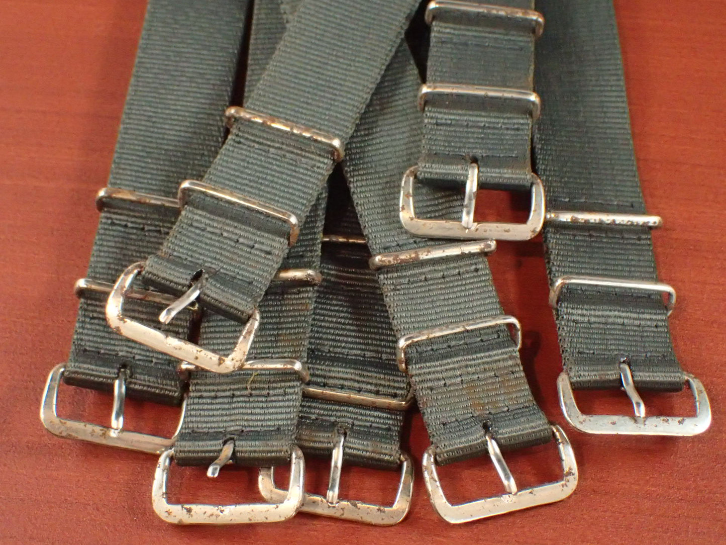 <tc>N.O.S. 1970s Vintage NATO Nylon Belt Admiralty Gray 18mm</tc>