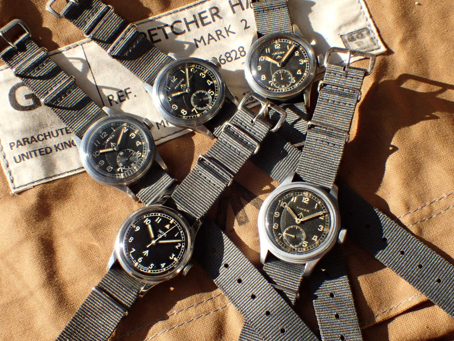 <tc>N.O.S. 1970s Vintage NATO Nylon Belt Admiralty Gray 18mm</tc>