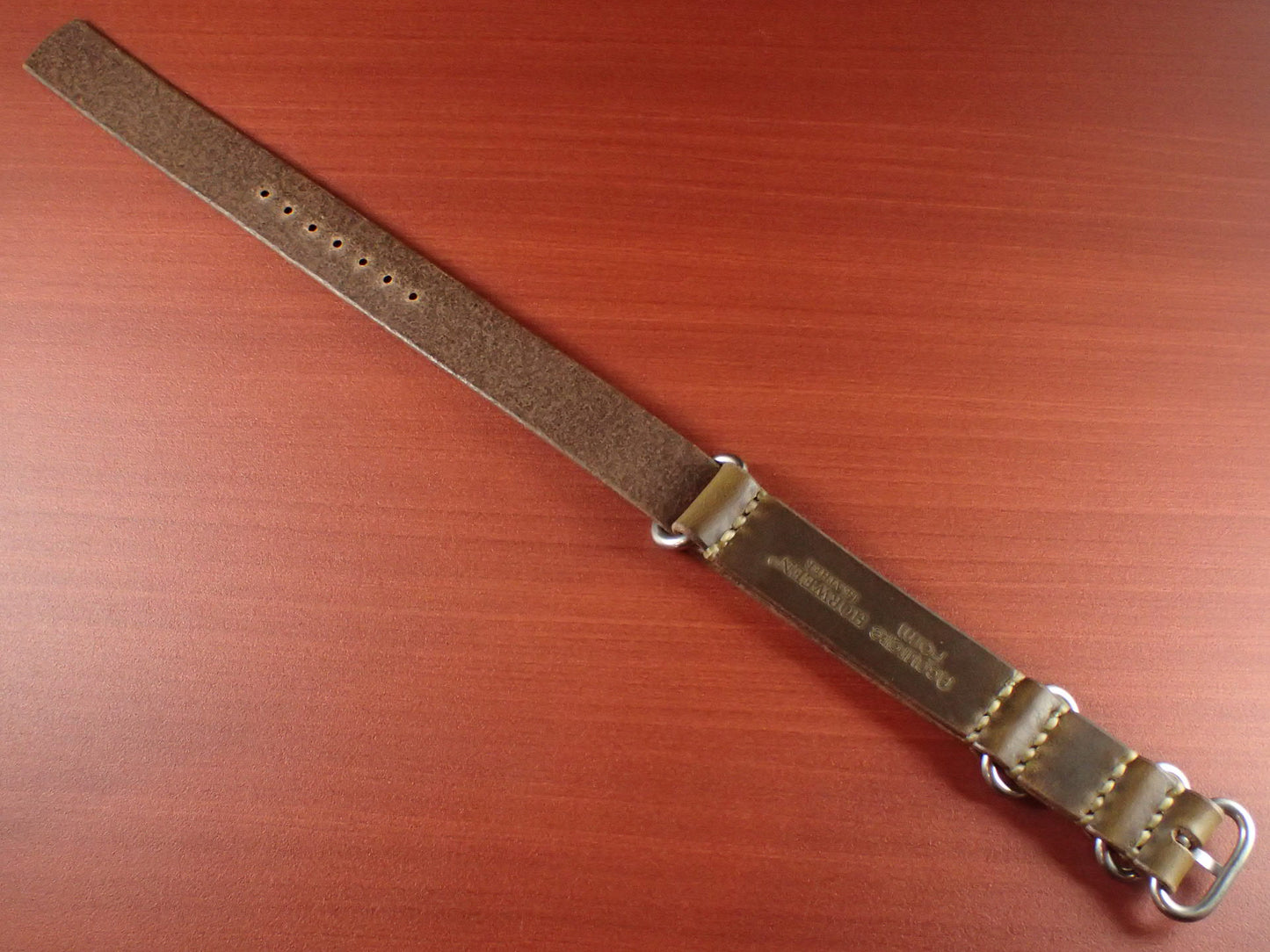 <tc>HORWEEN CHROMEXCEL NATO Type Strap Made to order  (Olive)
</tc>