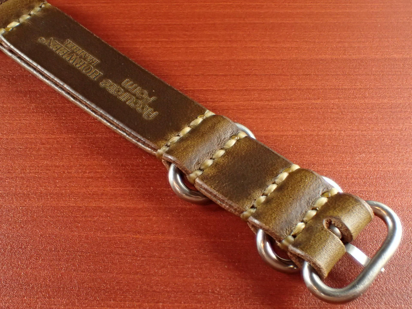 <tc>HORWEEN CHROMEXCEL NATO Type Strap Made to order  (Olive)
</tc>