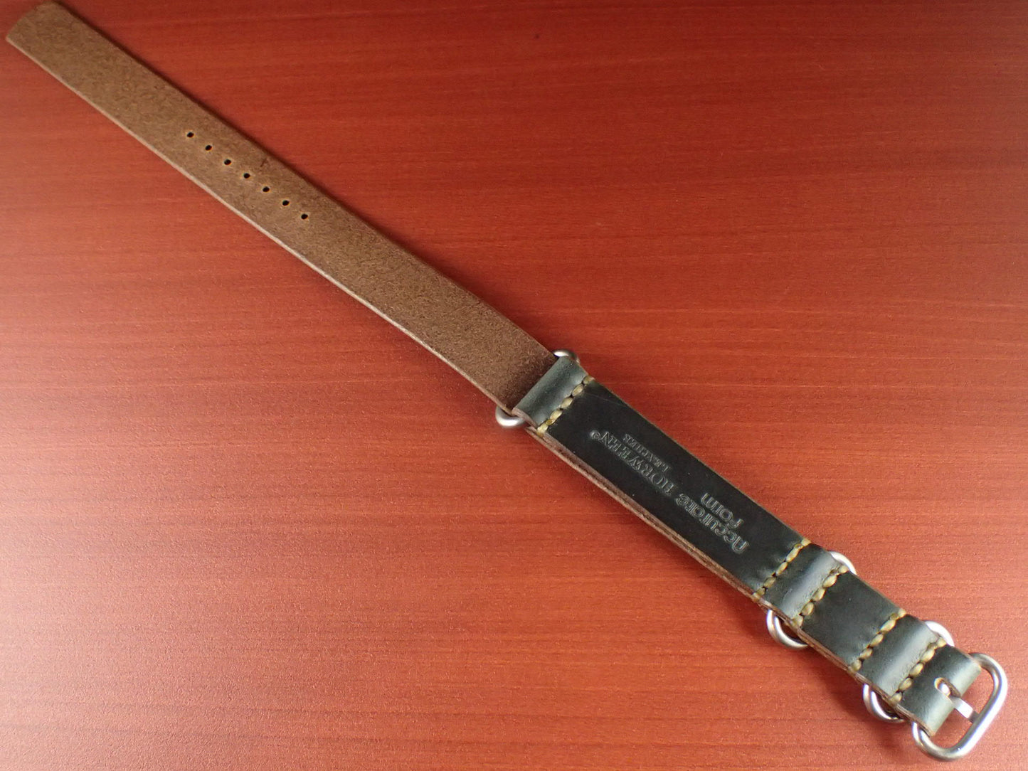 <tc>HORWEEN CHROMEXCEL NATO Type Strap Made to order (Navy)
</tc>