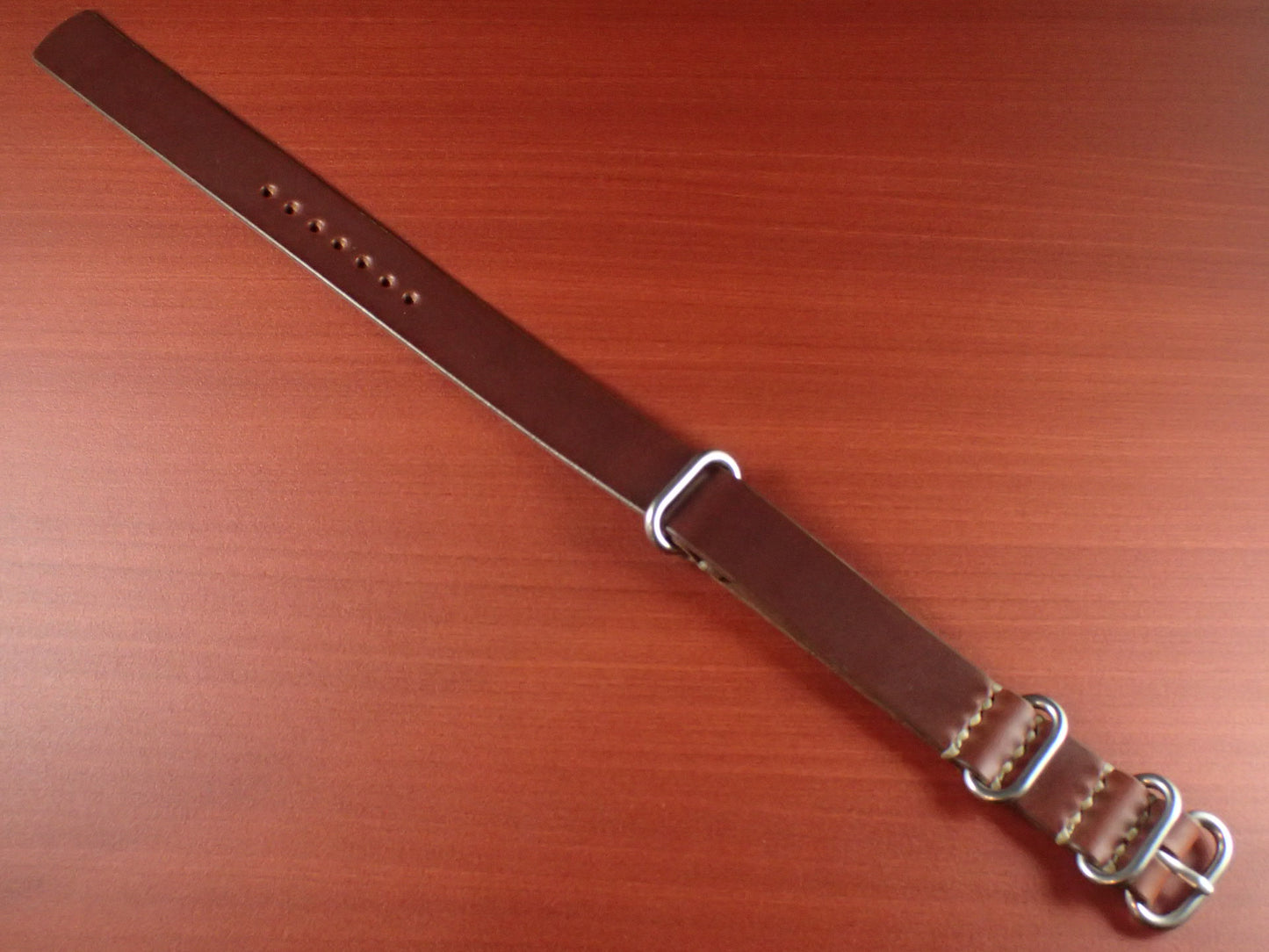 <tc>HORWEEN CHROMEXCEL NATO Type Strap Made to order  (Timber)
</tc>