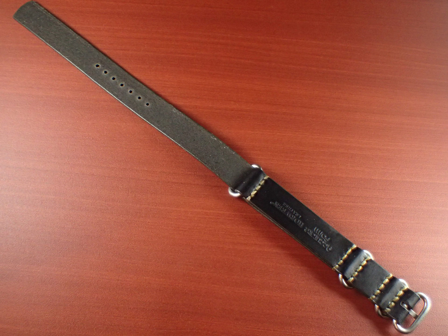<tc>HORWEEN CHROMEXCEL NATO Type Strap Made to order  (Black)
</tc>