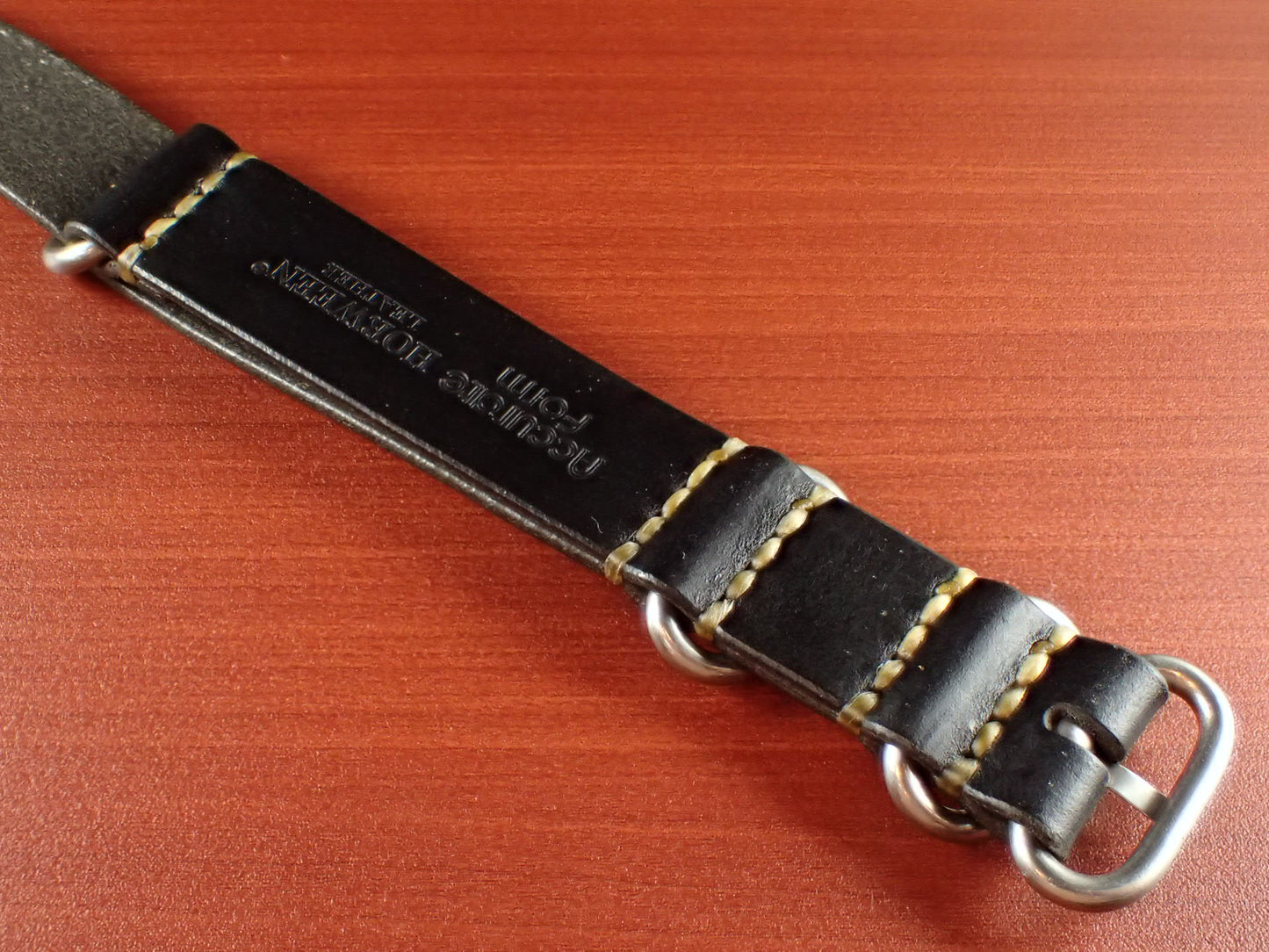 <tc>HORWEEN CHROMEXCEL NATO Type Strap Made to order  (Black)
</tc>