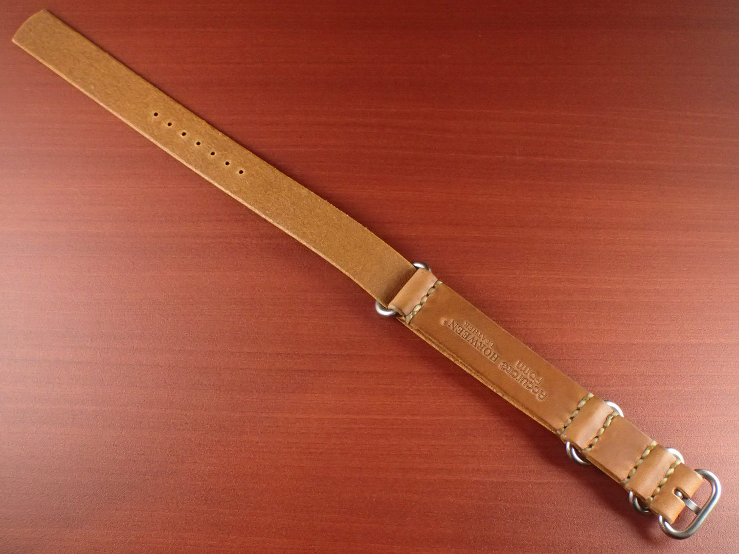 <tc>HORWEEN CHROMEXCEL NATO Type Strap Made to order  (Mocha)
</tc>