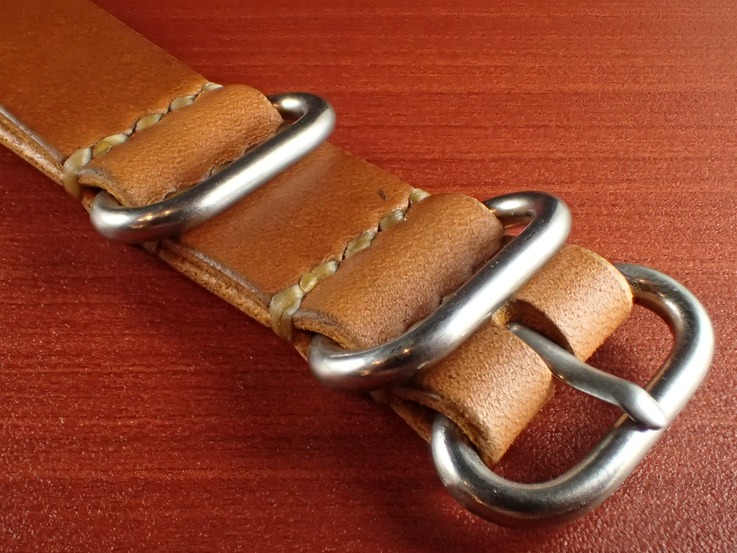 <tc>HORWEEN CHROMEXCEL NATO Type Strap Made to order  (Mocha)
</tc>