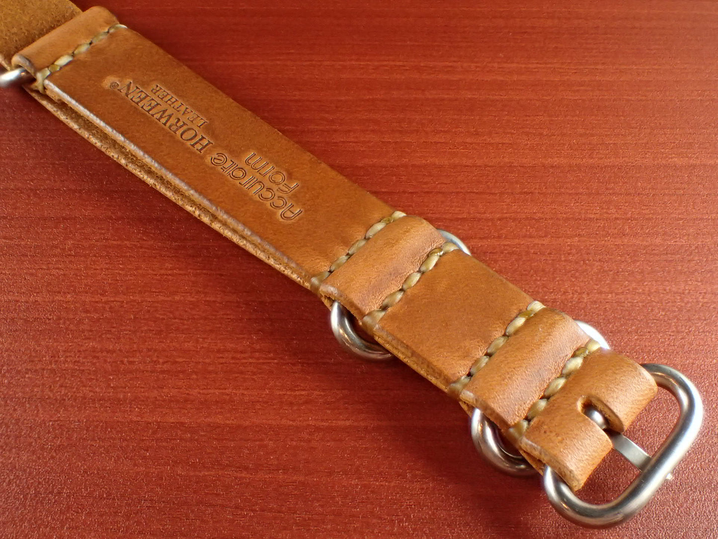 <tc>HORWEEN CHROMEXCEL NATO Type Strap Made to order  (Mocha)
</tc>