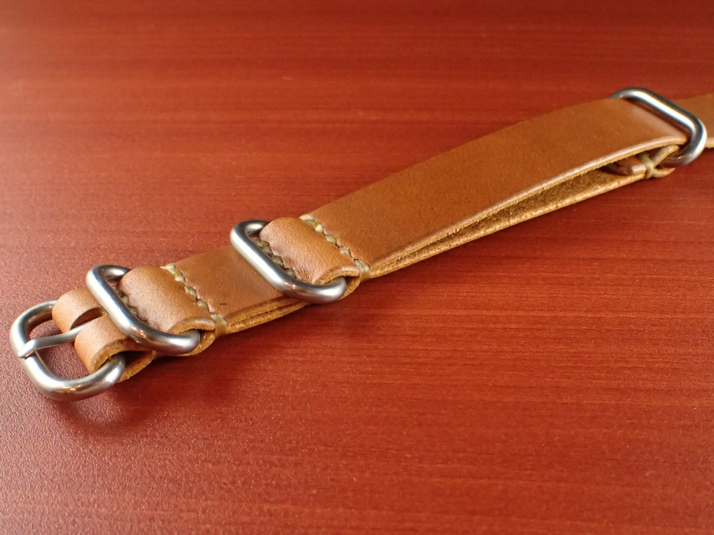 <tc>HORWEEN CHROMEXCEL NATO Type Strap Made to order  (Mocha)
</tc>