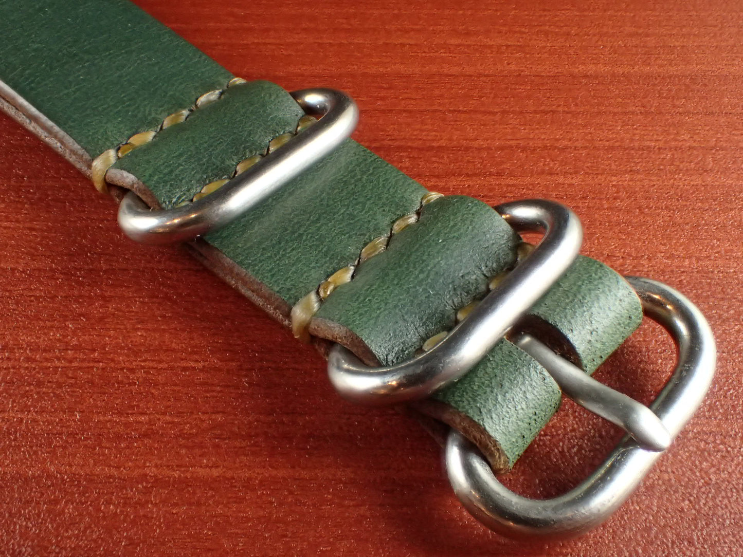 <tc>HORWEEN CHROMEXCEL NATO Type Strap Made to order (Blue)
</tc>