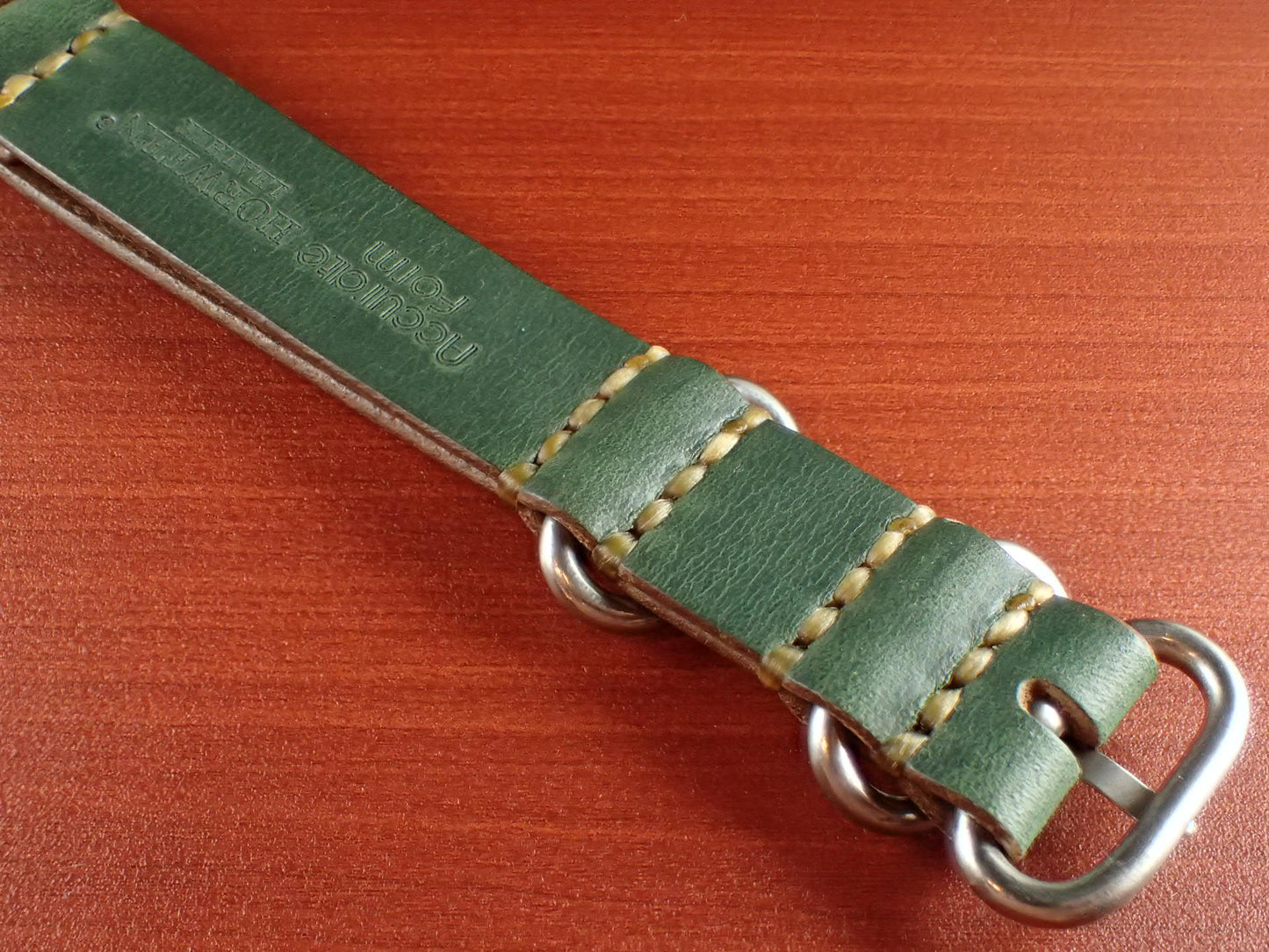 <tc>HORWEEN CHROMEXCEL NATO Type Strap Made to order (Blue)
</tc>