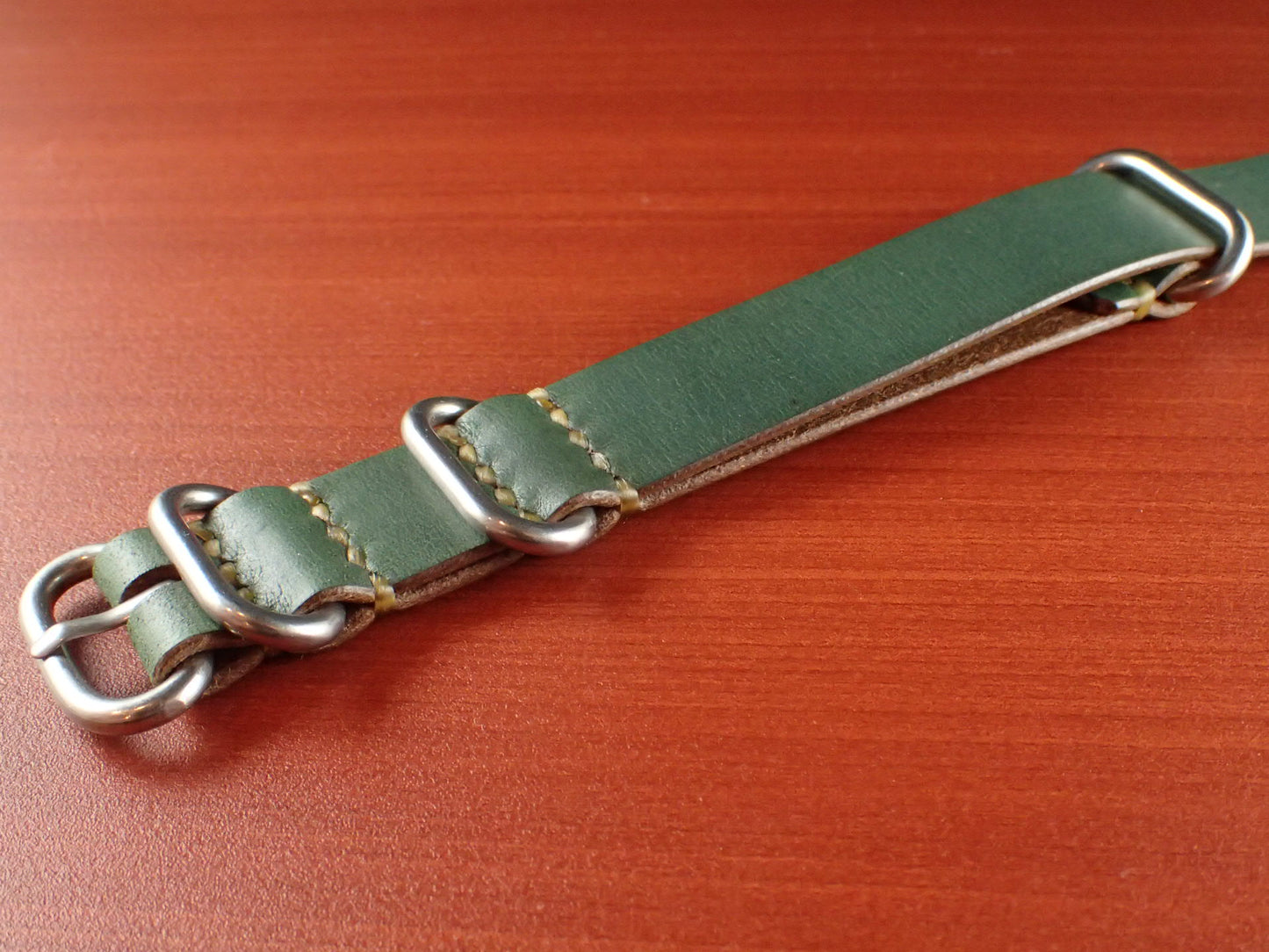 <tc>HORWEEN CHROMEXCEL NATO Type Strap Made to order (Blue)
</tc>