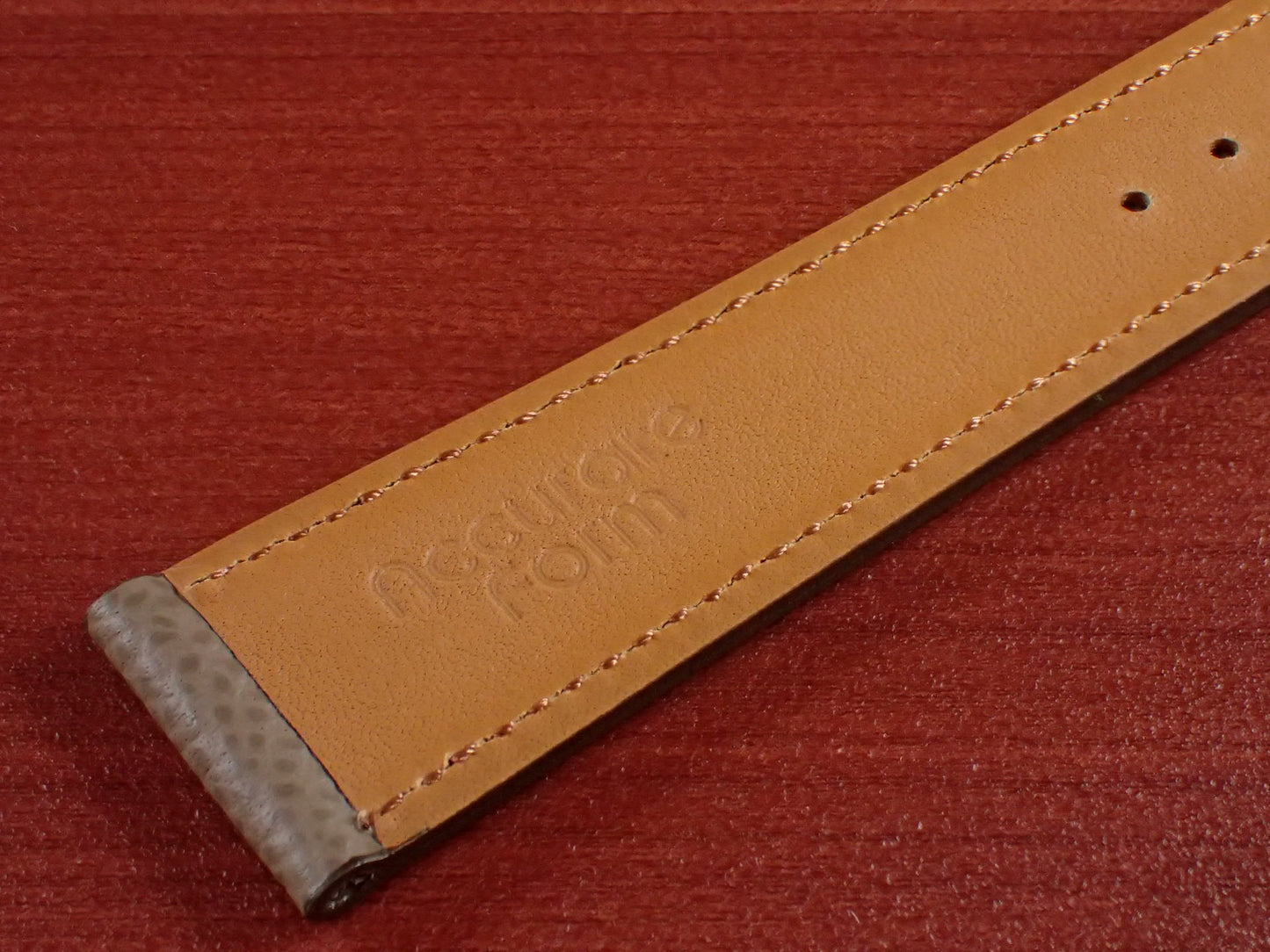 <tc>HAAS Derby French Embossed calf STRAP (Etoupe)</tc>