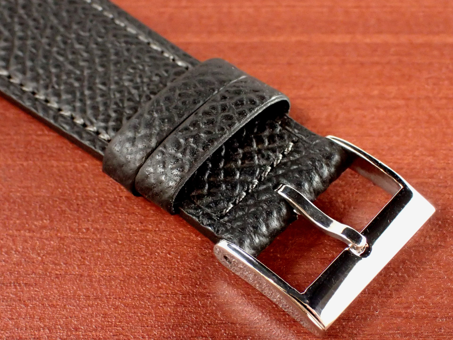 <tc>HAAS Derby French Embossed calf STRAP (Black)</tc>