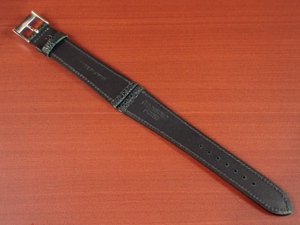 HIMEJI KUROZAN Japanese Cowhide LEATHER STRAP (翠/Green)