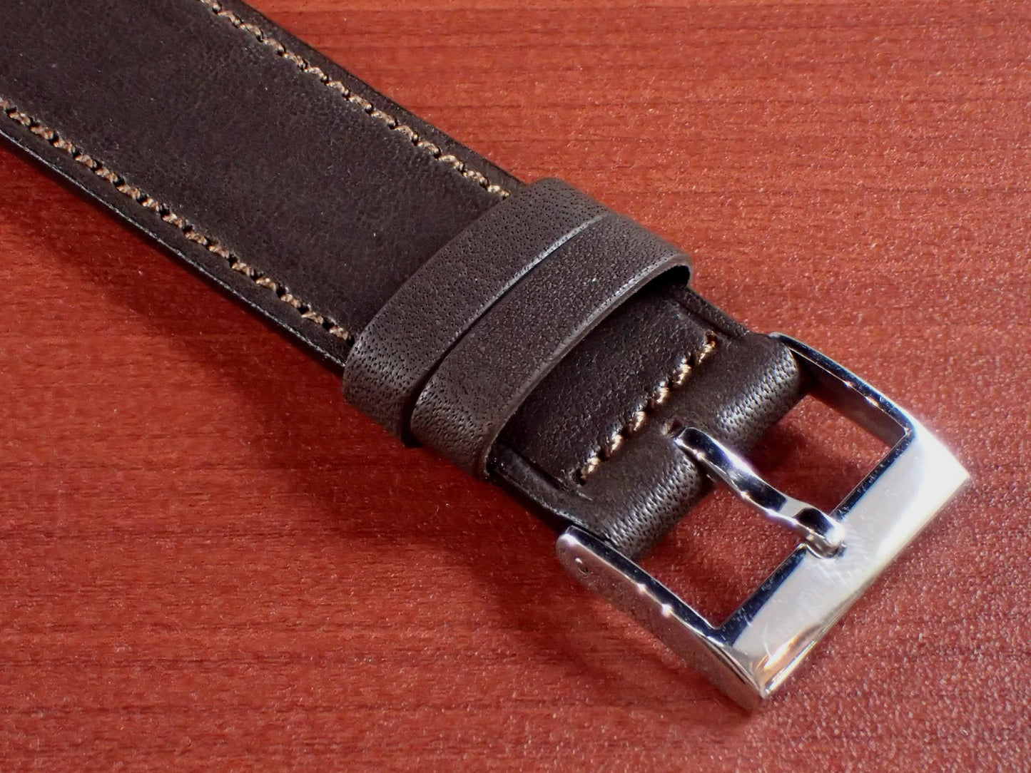 HAAS NOVONAPPA French calf STRAP (Dark Brown)