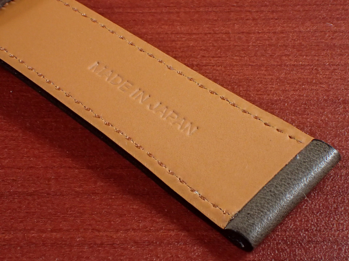 <tc>HAAS Derby French Embossed calf STRAP (Etoupe)</tc>