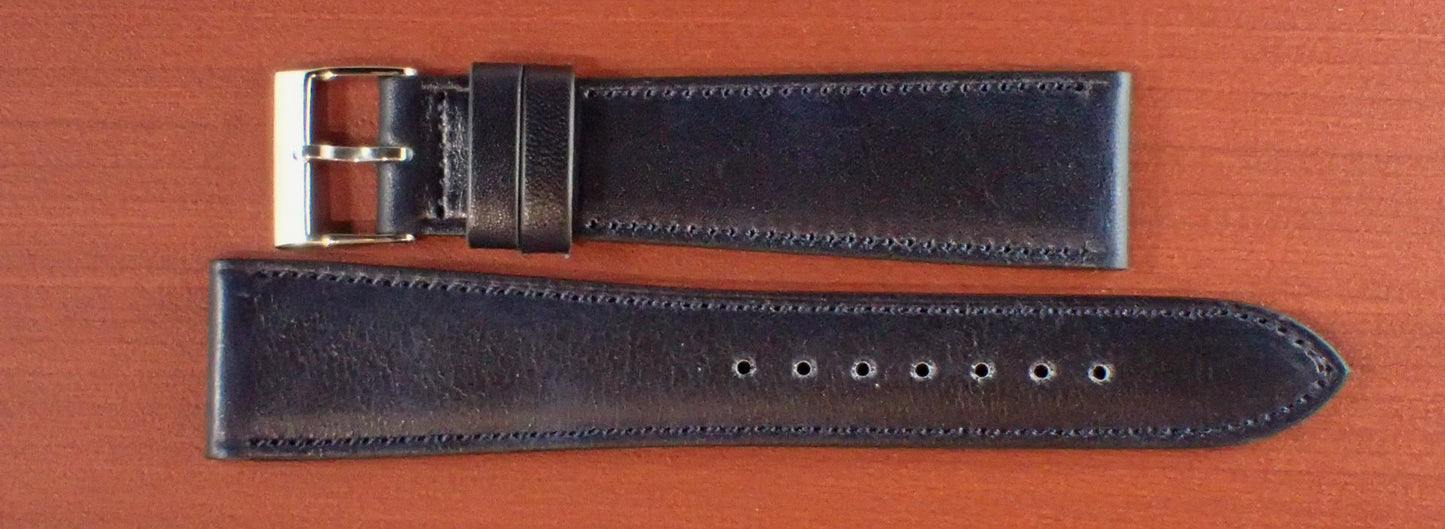 <tc>ILCEA Radica Museum calf Leather Strap (Navy)
</tc>