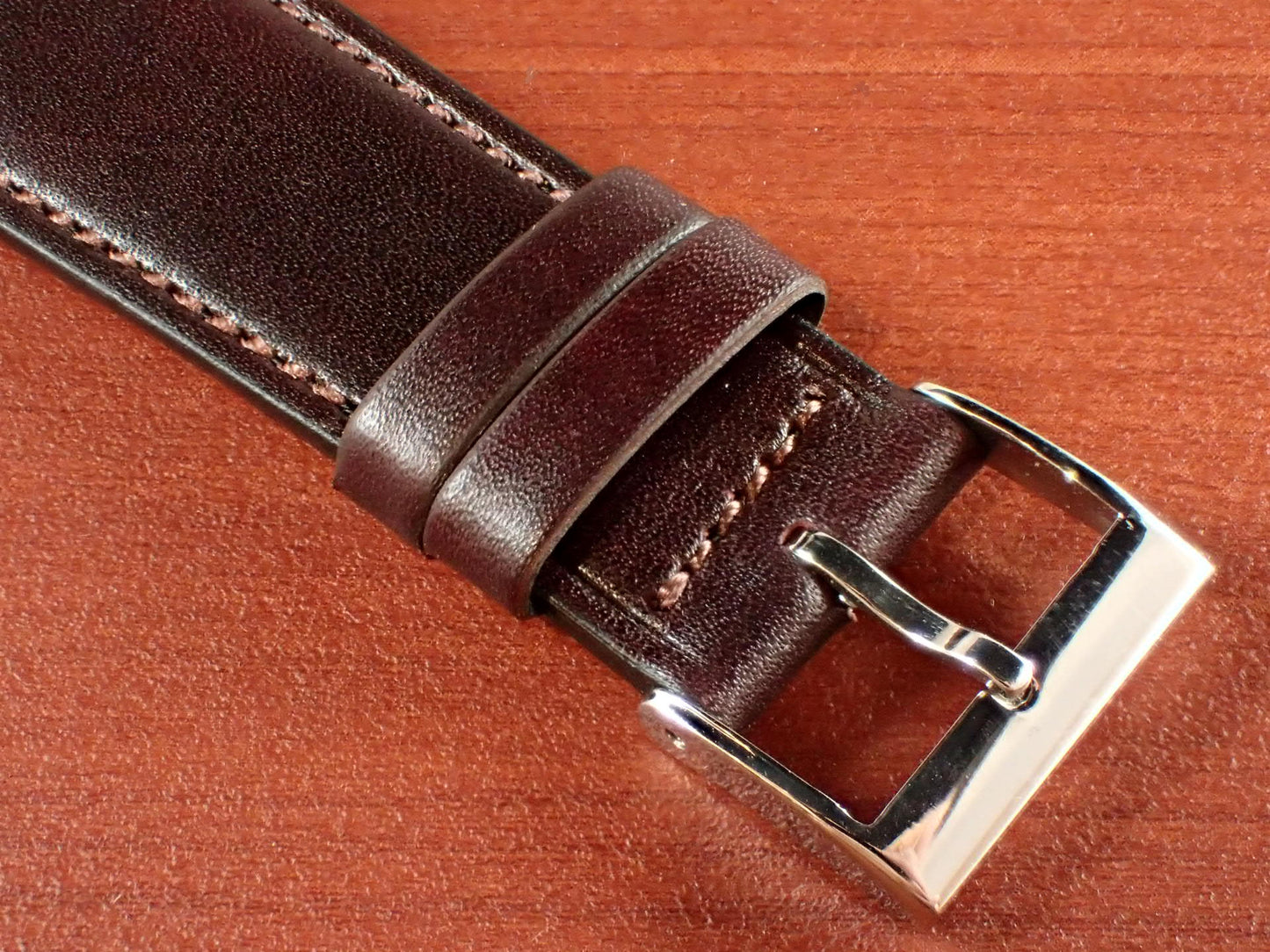 ILCEA Radica Museum calf Leather Strap (Bordeaux)