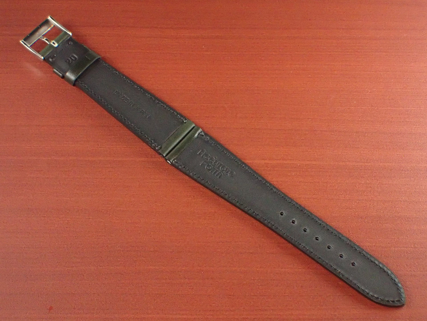 <tc>ILCEA Radica Museum calf Leather Strap (Dark Green)
</tc>