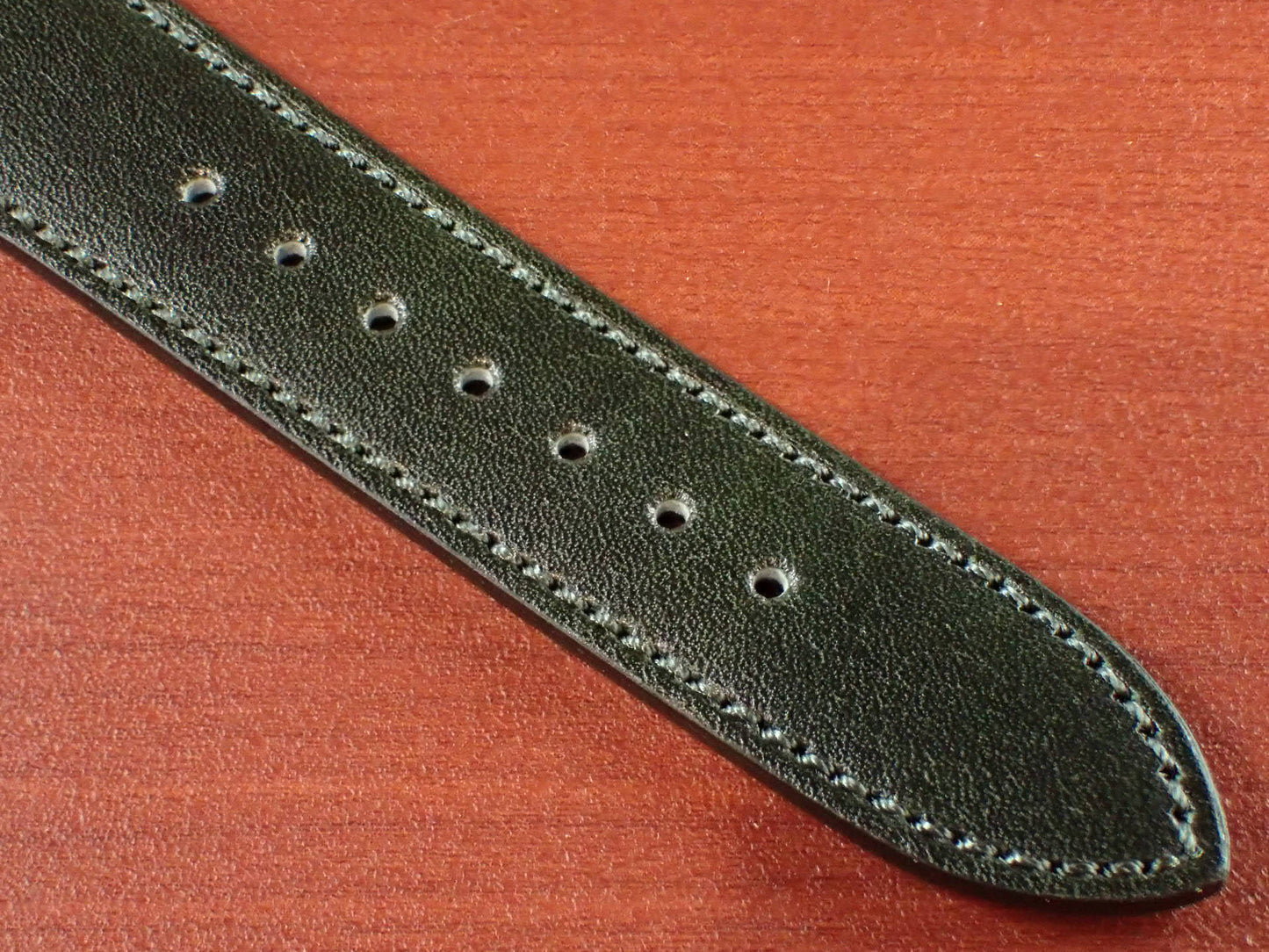 <tc>ILCEA Radica Museum calf Leather Strap (Dark Green)
</tc>