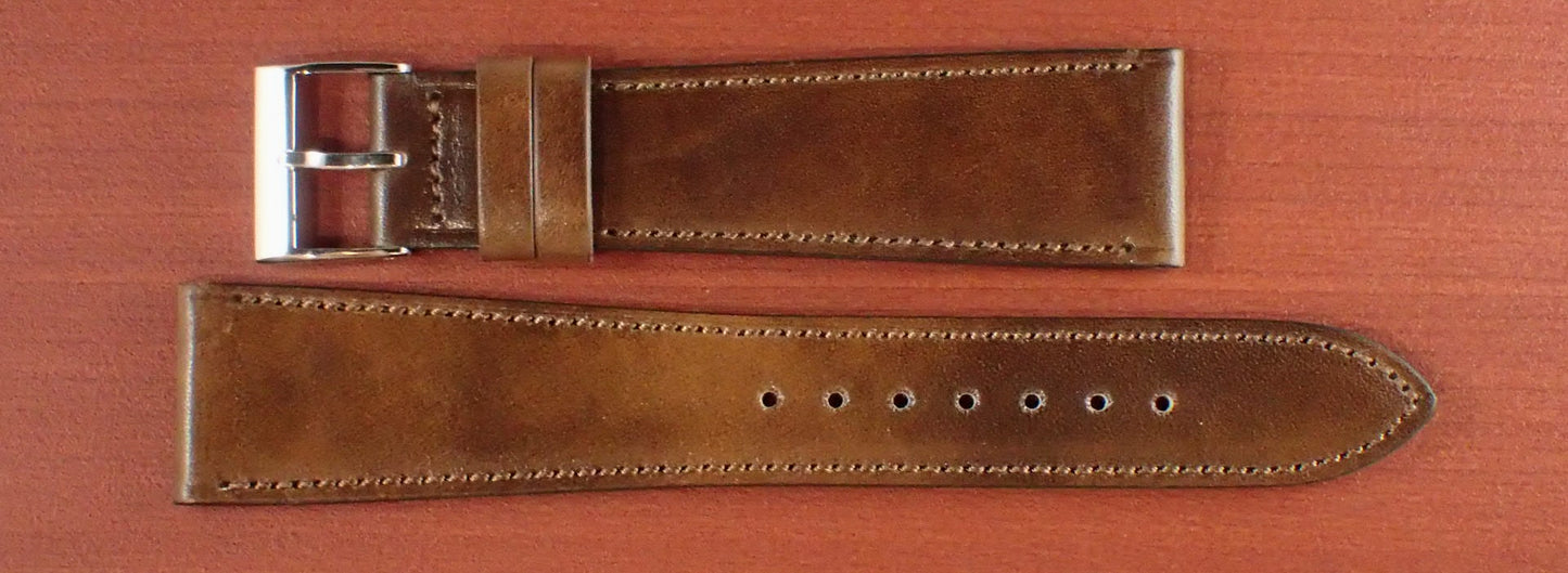 ILCEA Radica Museum calf Leather Strap (Light Brown)