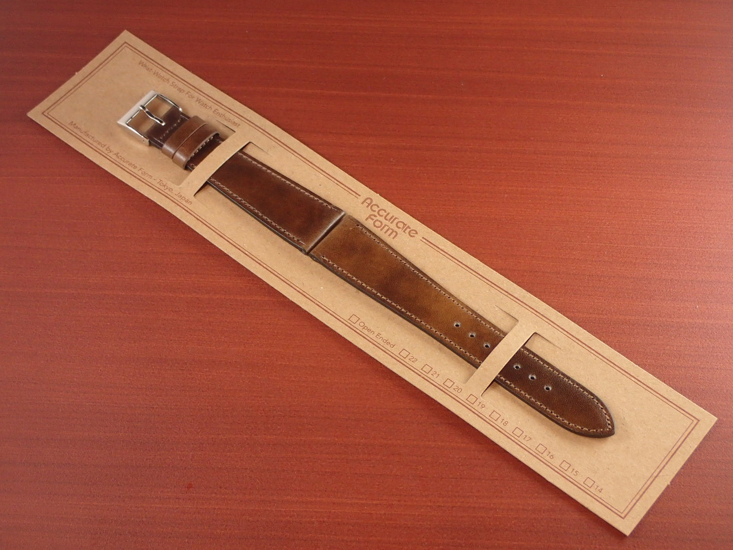 ILCEA Radica Museum calf Leather Strap (Light Brown)