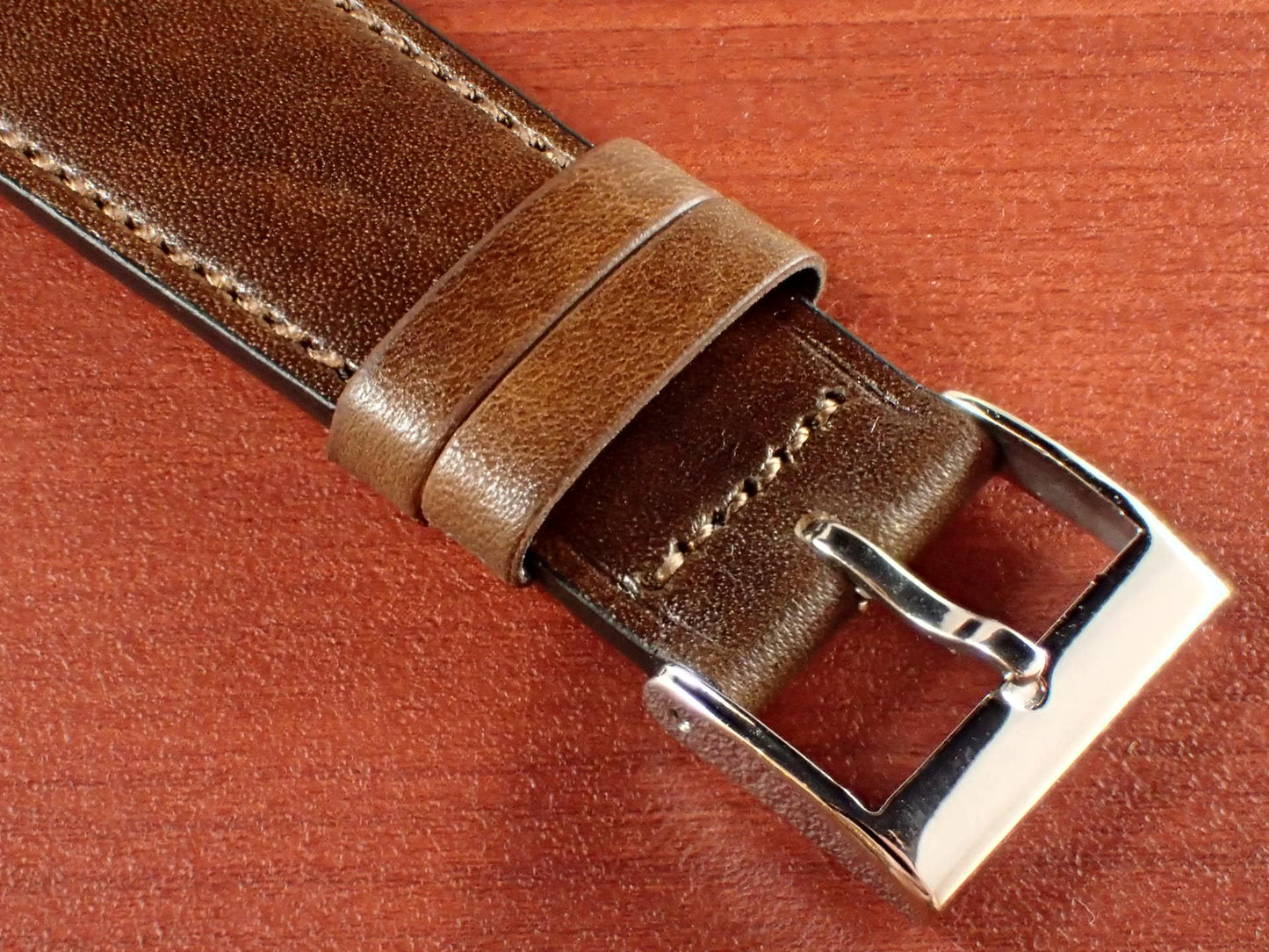 ILCEA Radica Museum calf Leather Strap (Light Brown)