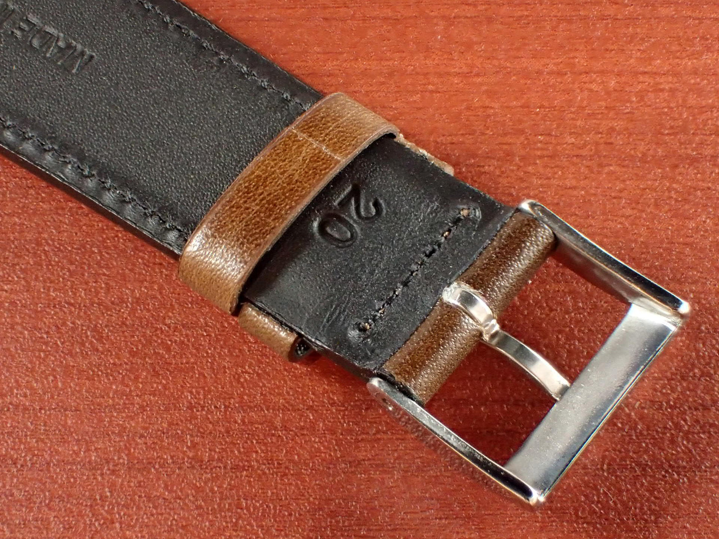 ILCEA Radica Museum calf Leather Strap (Light Brown)