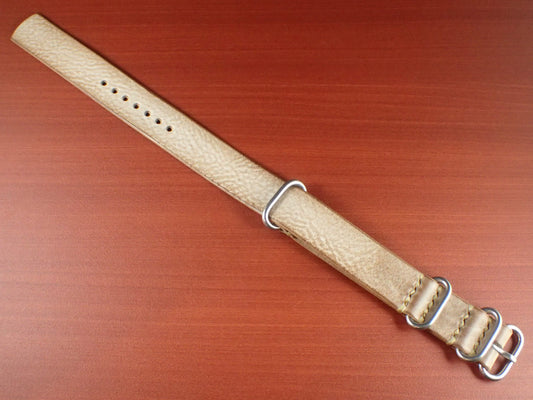 <tc>La Perla Azzura ALASKA NATO Type Strap Made to order  (Natural)
</tc>
