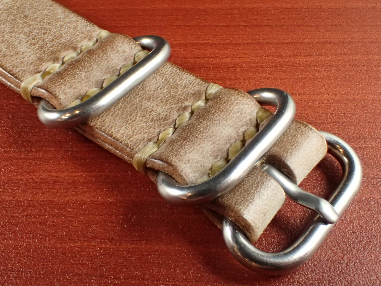 <tc>La Perla Azzura ALASKA NATO Type Strap Made to order  (Natural)
</tc>