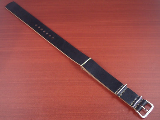 <tc>MARYAM HORSE Leather NATO G10 Belt  Made to order (Black)</tc>
