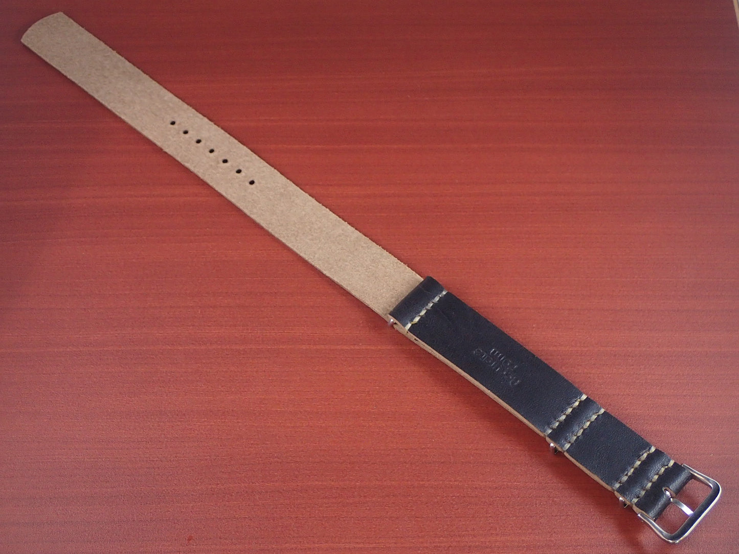 <tc>MARYAM HORSE Leather NATO G10 Belt  Made to order (Black)</tc>