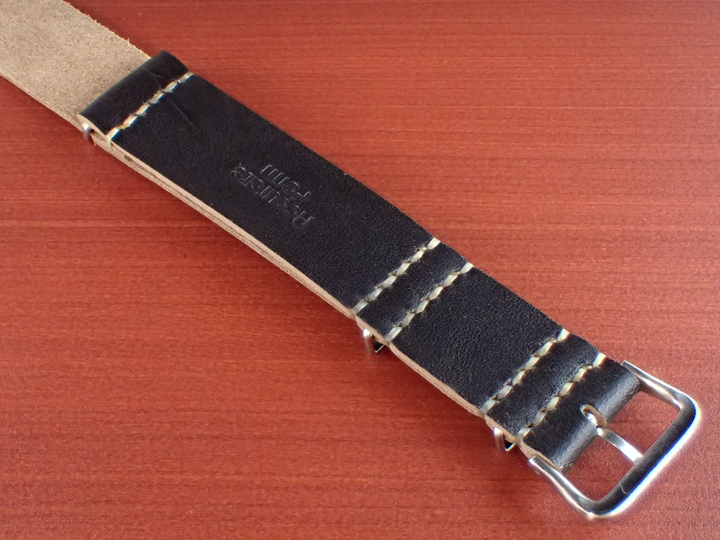 <tc>MARYAM HORSE Leather NATO G10 Belt  Made to order (Black)</tc>