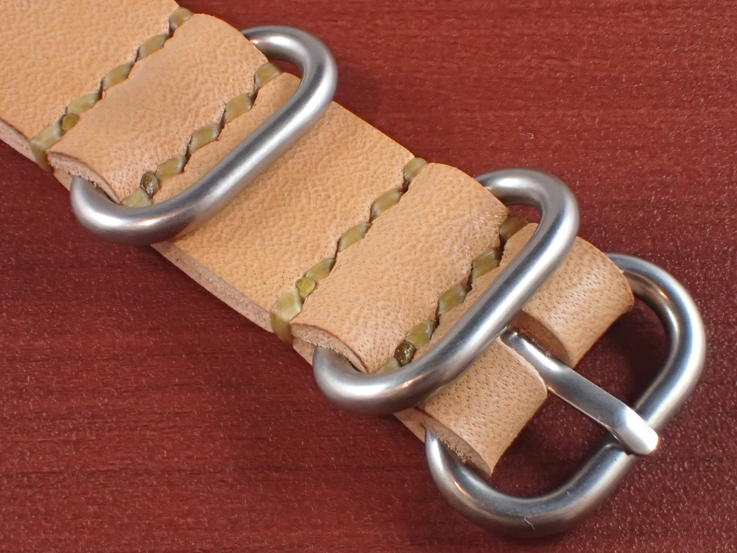 <tc>MARYAM Horse Leather NATO Type Belt Made to Order (Natural)</tc>