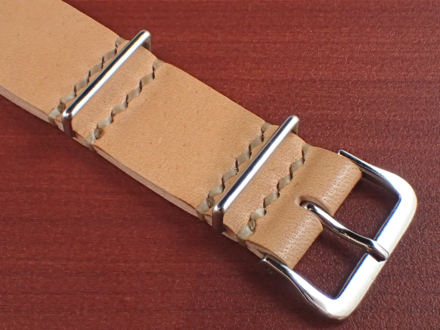 <tc>MARYAM HORSE Leather NATO G10 Belt Made to Order (Natural)</tc>