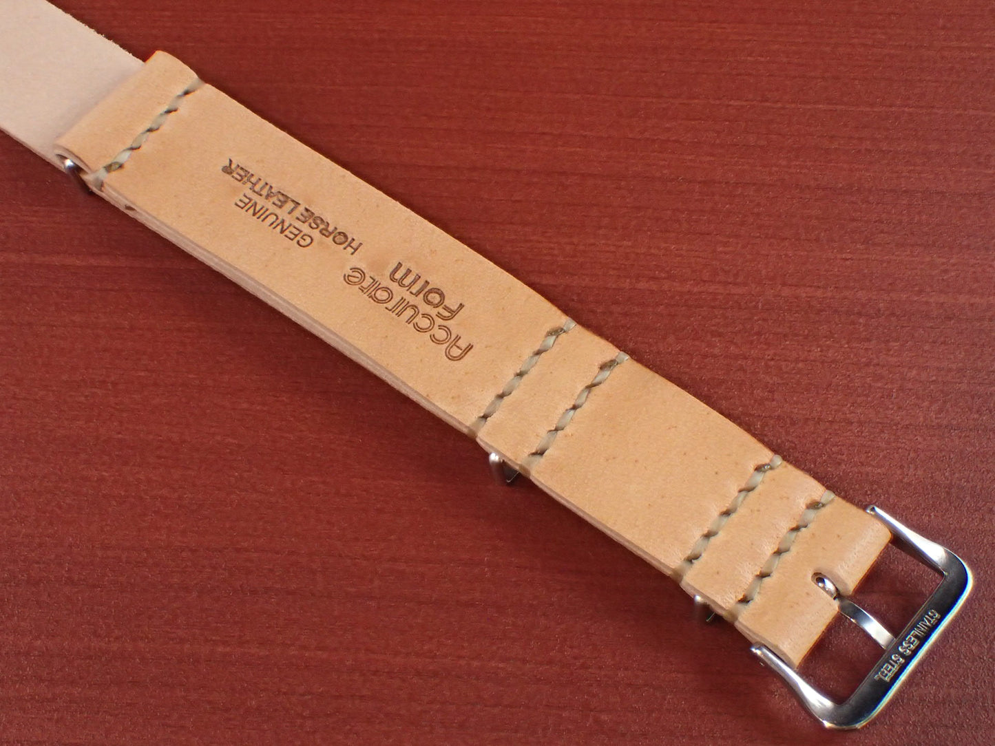 <tc>MARYAM HORSE Leather NATO G10 Belt Made to Order (Natural)</tc>
