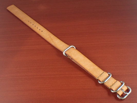 <tc>VIRGILIO VIVIDO SHOULDER LEATHER NATO TYPE STRAP Made to order (Natural)</tc>