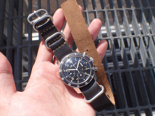 <tc>MARYAM HORSE Leather NATO TYPE Belt Made to order (Black)</tc>