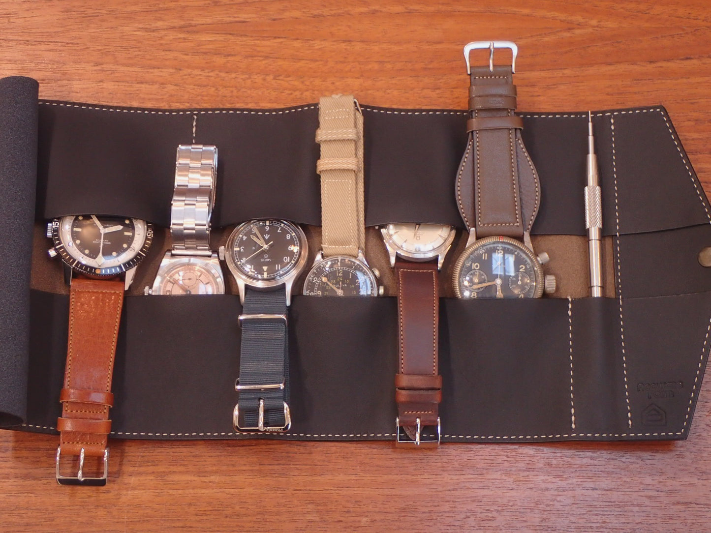 SUNOHARA SEISAKUSYO x Accurate Form Mobile Watch Case HAAS Derby(Etoupe)