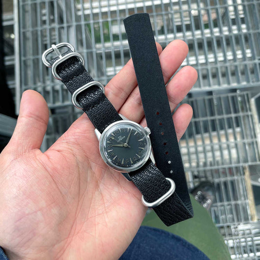 <tc>Japanese Goatskin Leather NATO Type Strap Made to order
</tc>