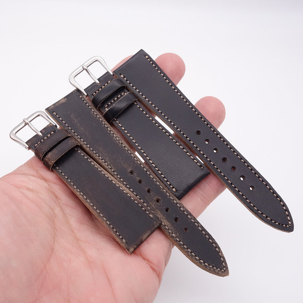 <tc>MARYAM Horse Leather strap Black
</tc>