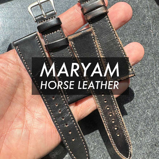 MARYAM Horse Leather strap Black