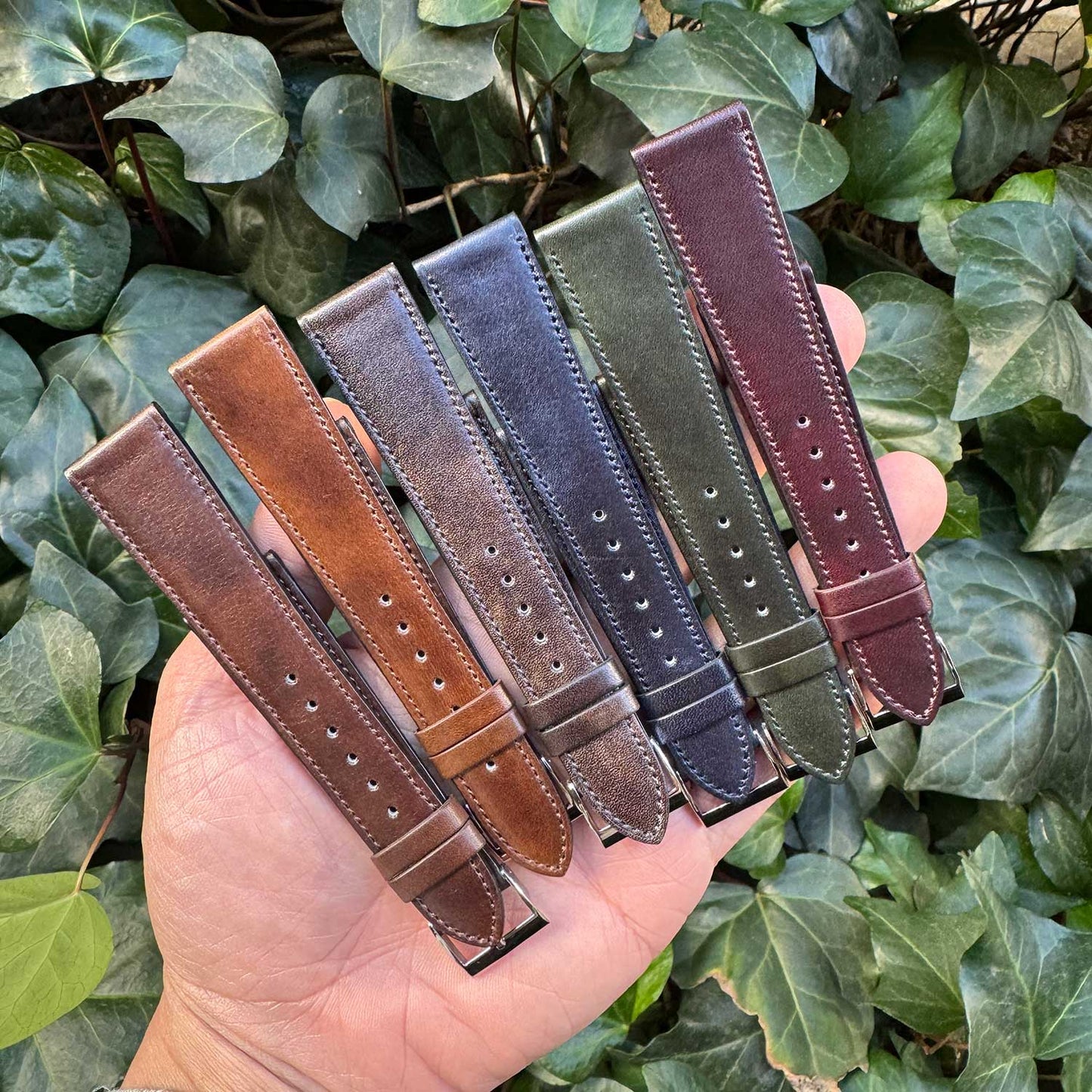 ILCEA Radica Museum calf Leather Strap (Light Brown)