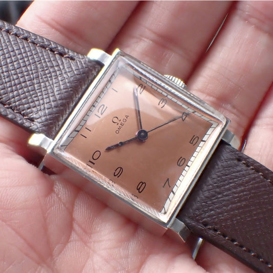 ALRAN Saffian Embossed Goat Leather strap (Marron)