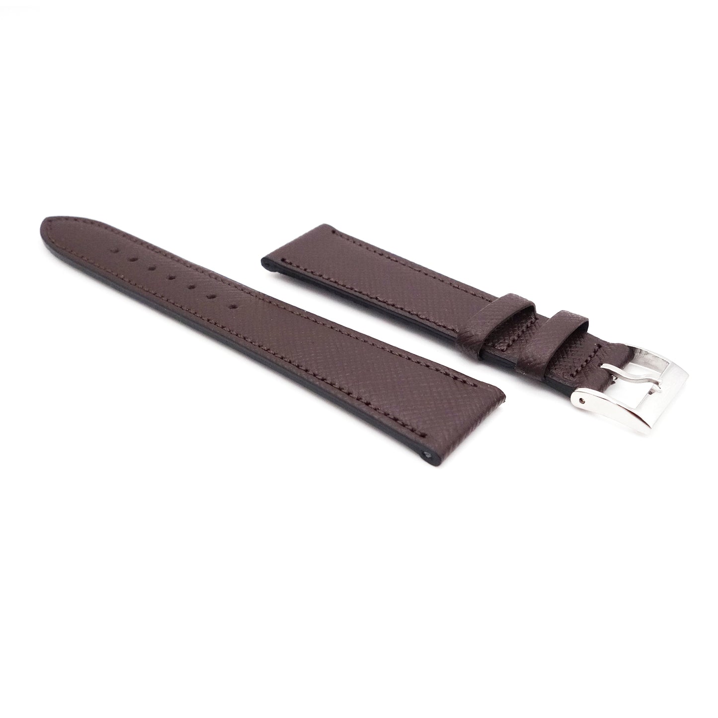 ALRAN Saffian Embossed Goat Leather strap (Marron)